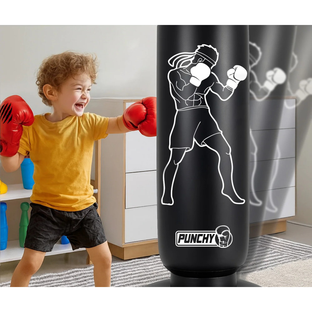 SKADAT Uppblåsbar Boxningssäck För Barn 160 x 55 cm