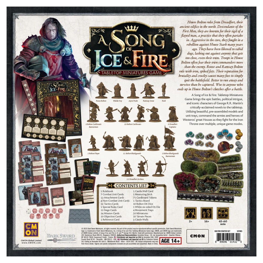 SKADAT A Song of Ice & Fire: Miniatures Game - Bolton Starter Set