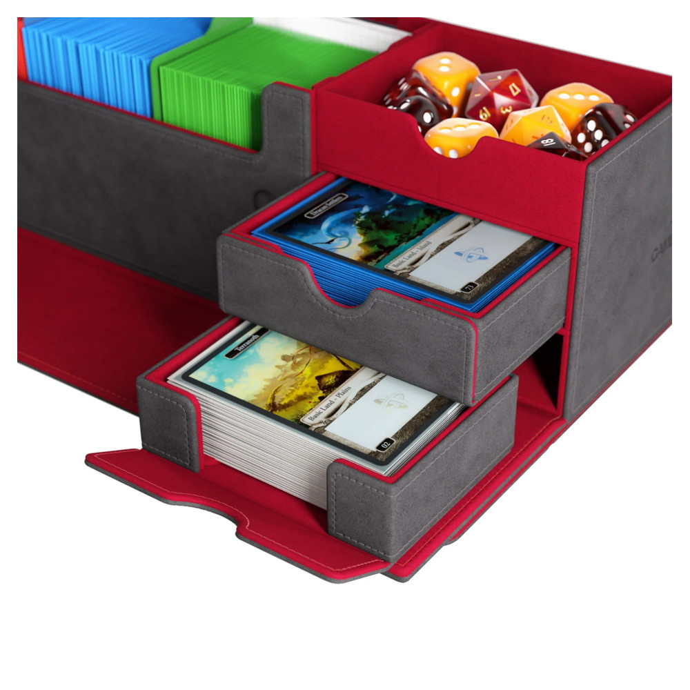 SKADAT GameGenic Cards' Lair Pro 1000+ Convertible Grey/Red