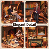 SKADAT Tonecheer Book Nook - Violin Detective Agency SKADAT Tonecheer Book Nook - Violin Detective Agency