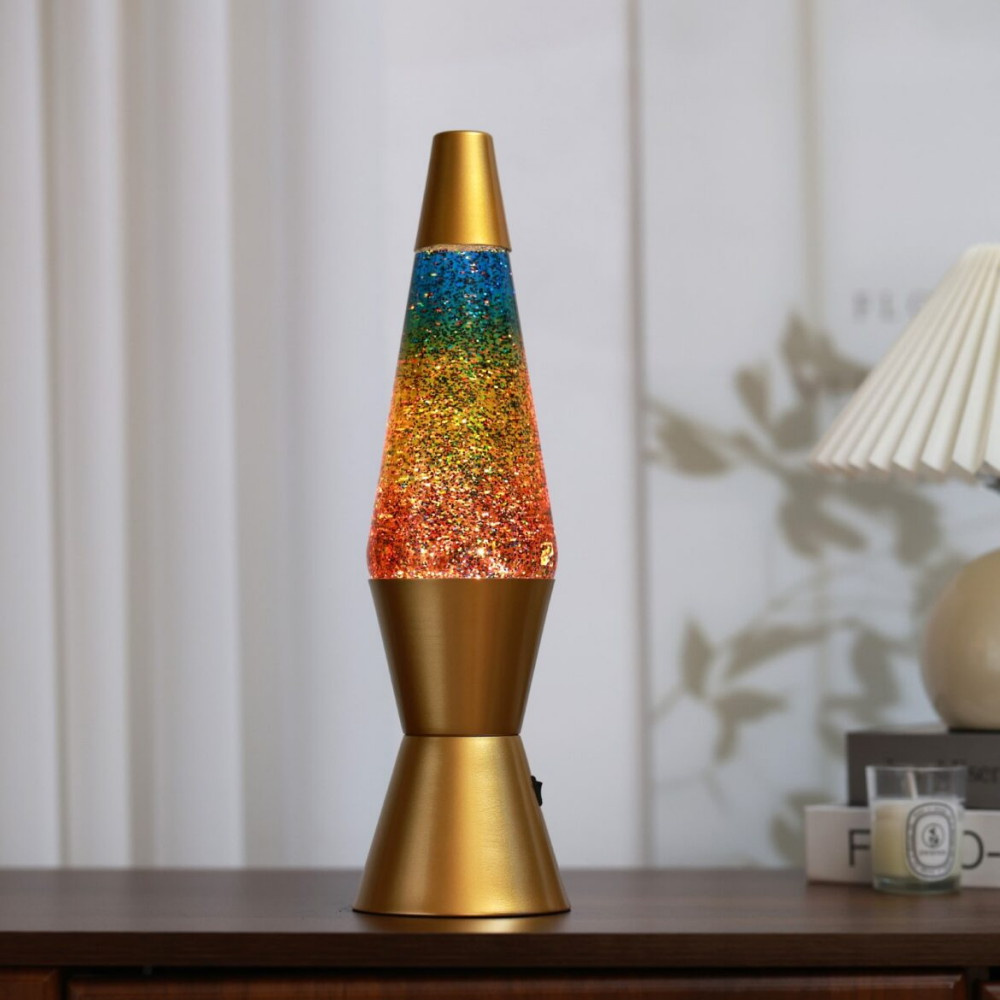 SKADAT iTotal Lava Lamp - Gold/Rainbowglitter