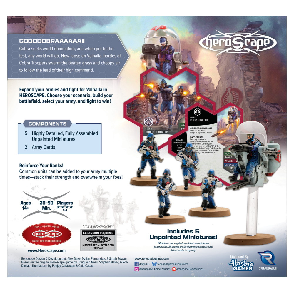 Heroscape: G.I. JOE - COBRA Troopers & Flight Pod Common Army Expansion