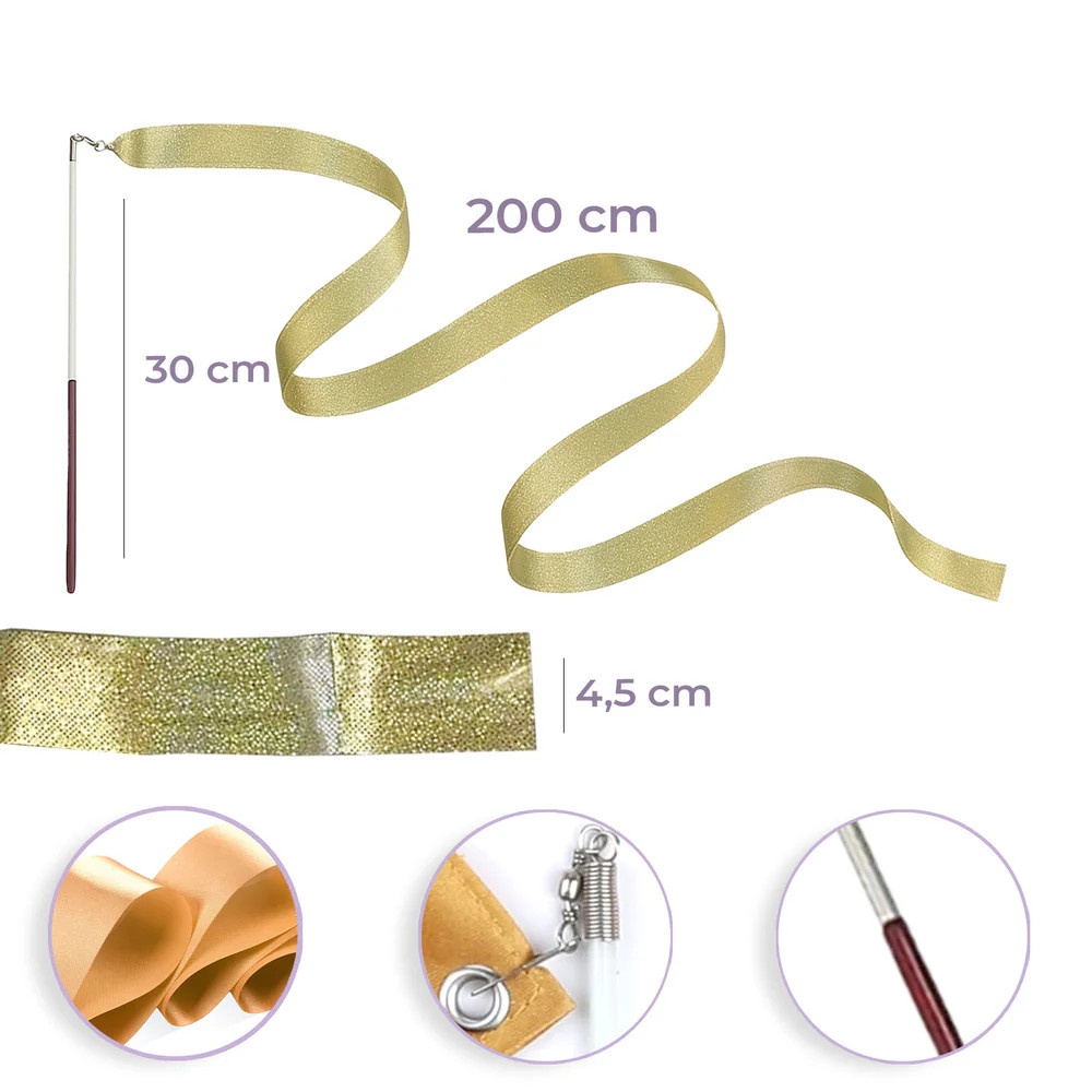 Gymnastikband Gyllene 2 st