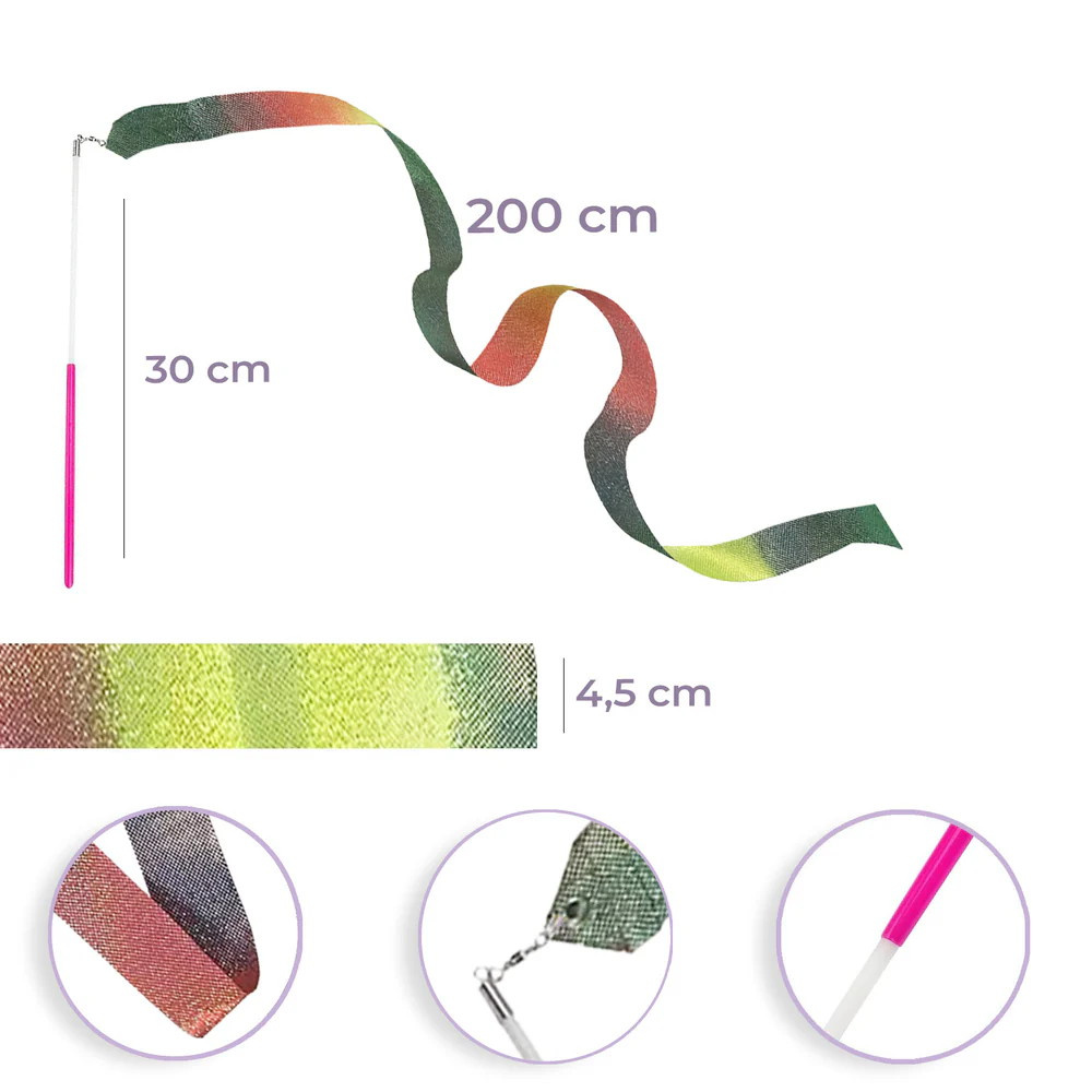 Gymnastikband Mixad färg 2 st