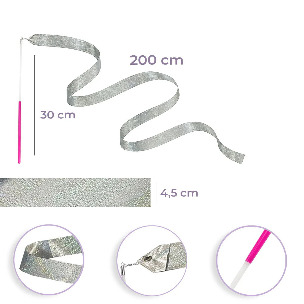 Gymnastikband Silver 2 st