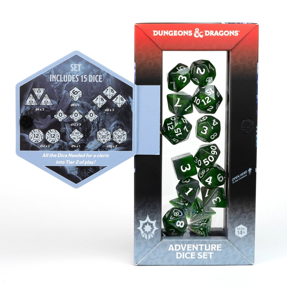 Dungeons & Dragons: Adventure Dice Set - Cleric Green