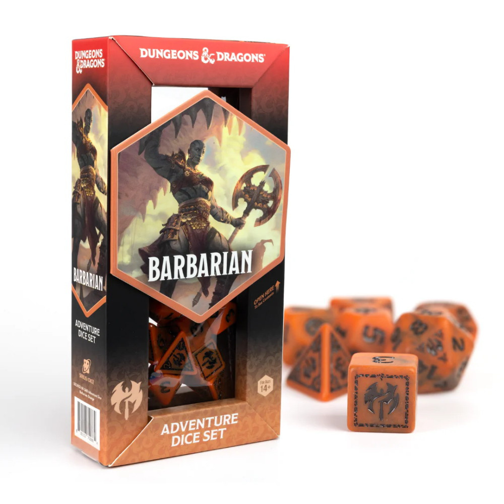 Dungeons & Dragons: Adventure Dice Set - Barbarian Orange