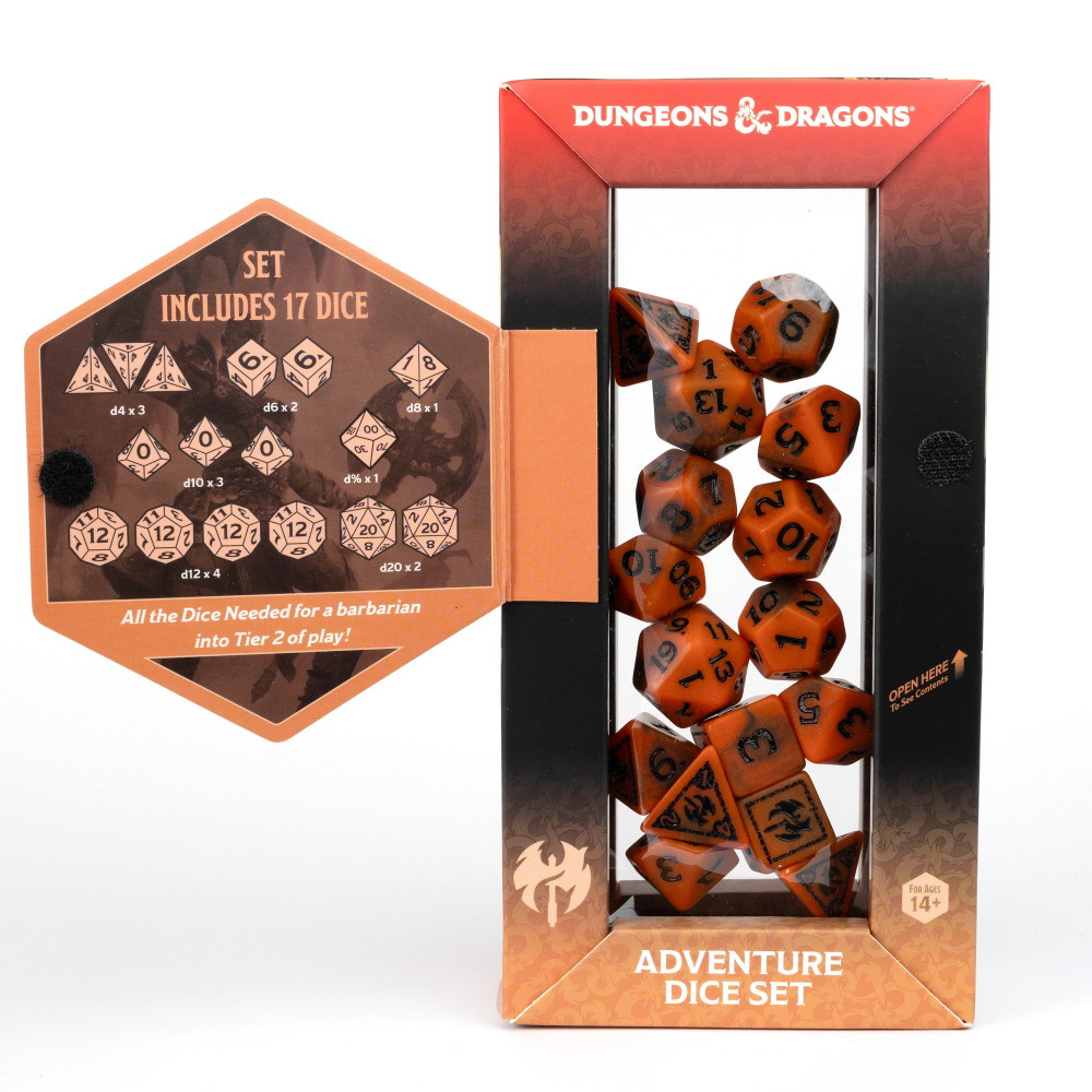 Dungeons & Dragons: Adventure Dice Set - Barbarian Orange
