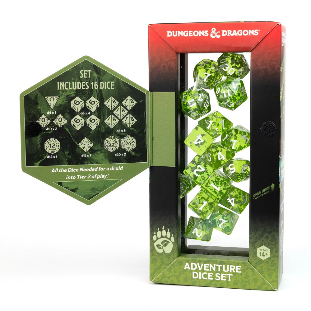 Dungeons & Dragons: Adventure Dice Set - Druid Green