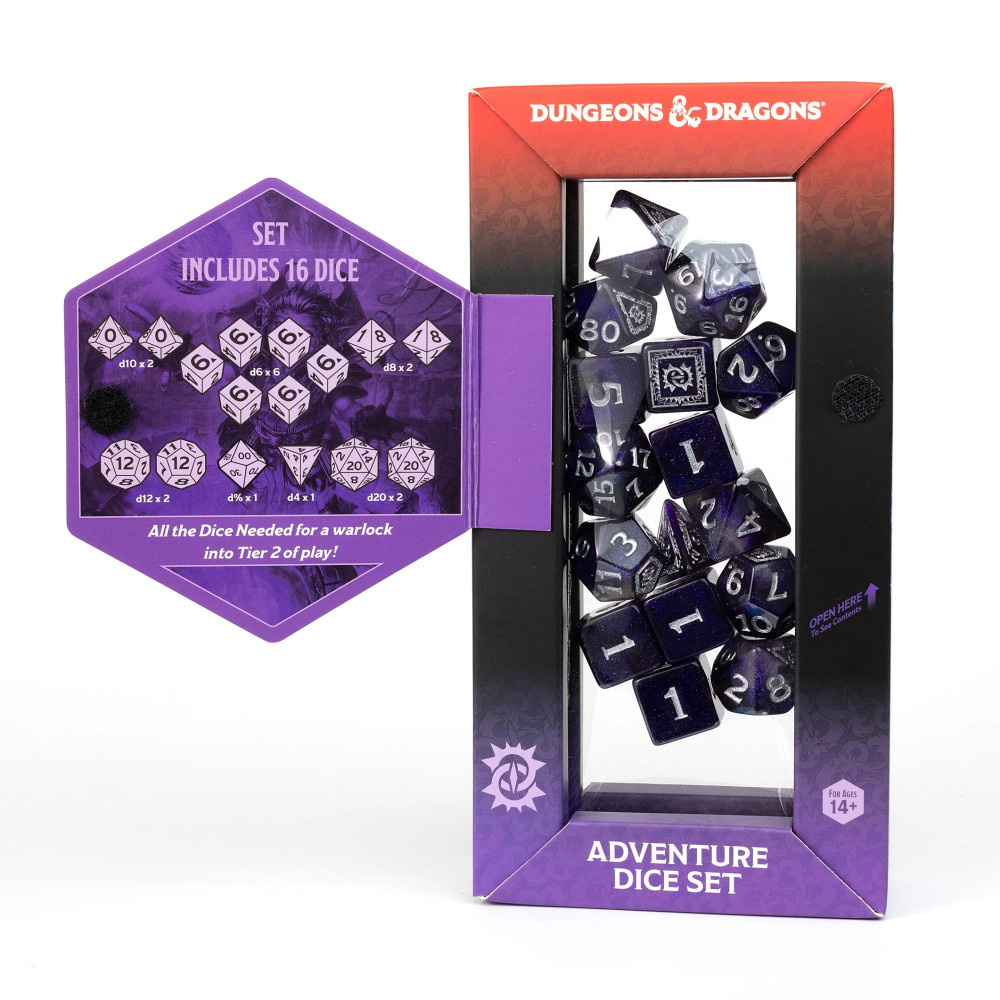 Dungeons & Dragons: Adventure Dice Set - Warlock Purple