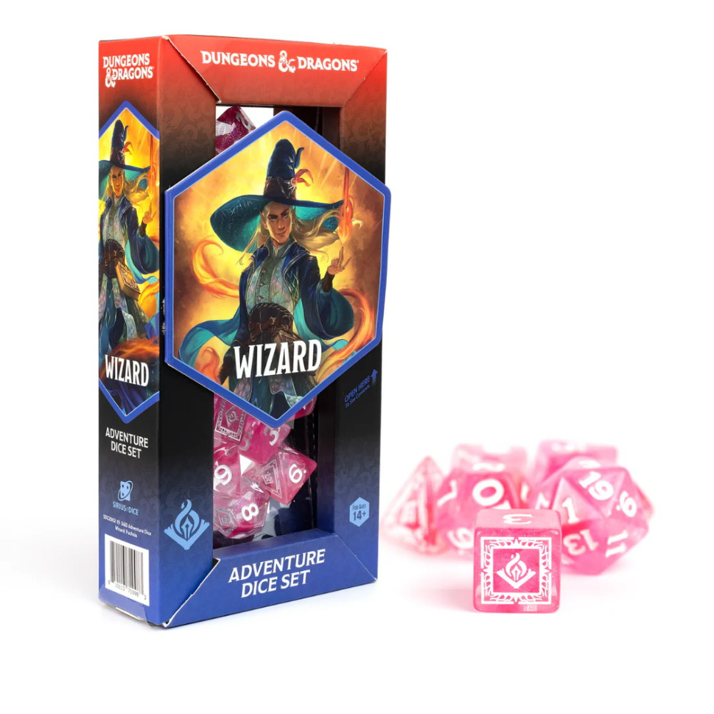 Dungeons & Dragons: Adventure Dice Set - Wizard Fuchsia