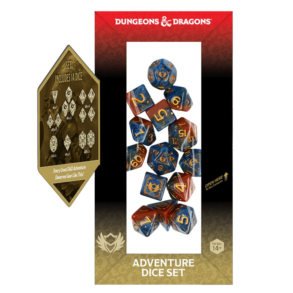 Dungeons & Dragons: Adventure Dice Set - Paladin Orange/Blue