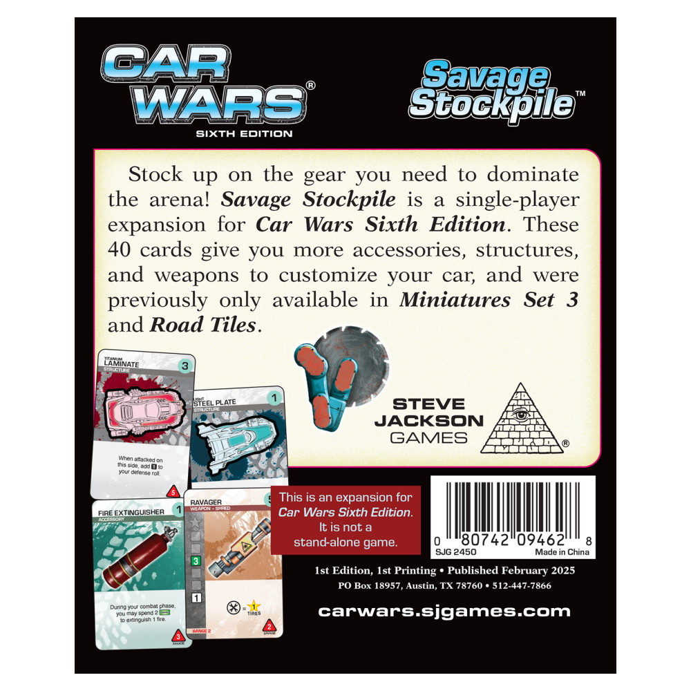 Car Wars - Savage Stockpile (Exp.)