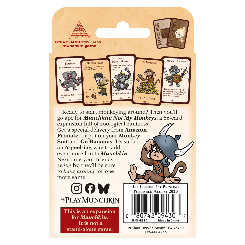 Munchkin: Not My Monkeys (Exp.)