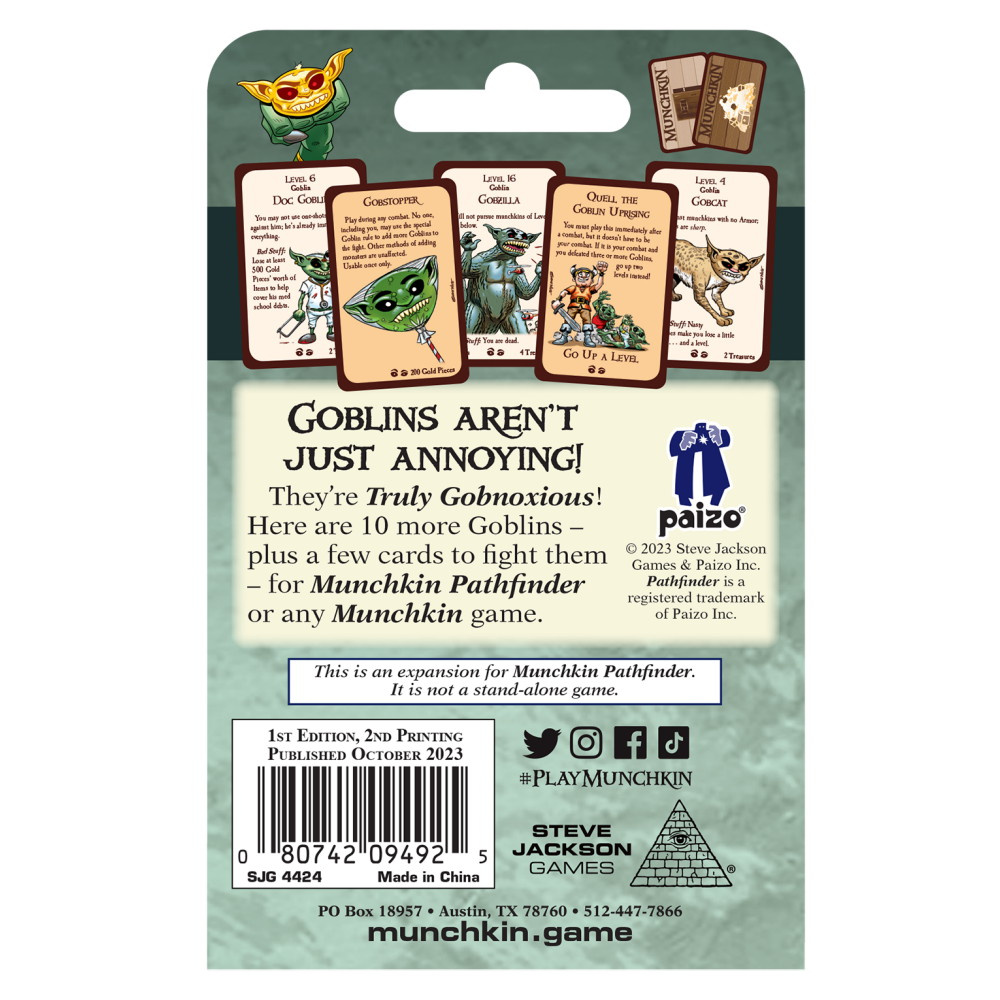 Munchkin Pathfinder: Truly Gobnoxious