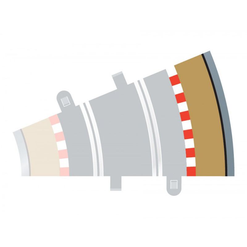 Scalextric Radius 2 Curve Outer Borders 22.5° x 4