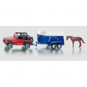 Siku Super - 1651 Jeep med hästtrailer