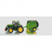 Siku Super - 1665 John Deere Traktor med Balpress Siku Super - 1665 John Deere Traktor med Balpress
