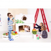 Kartongbyggnad - Blomsterkiosk Kartongbyggnad - Blomsterkiosk