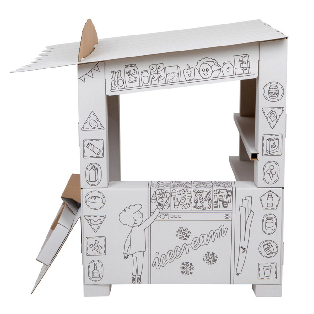 Kartongbyggnad - Marknadsstånd