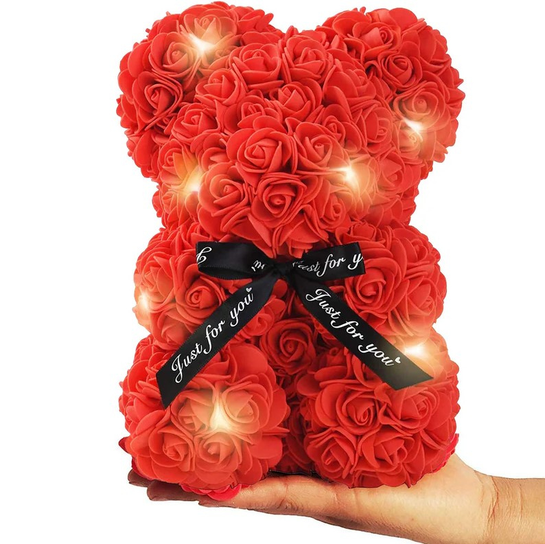 Rosbjörn med LED-slinga