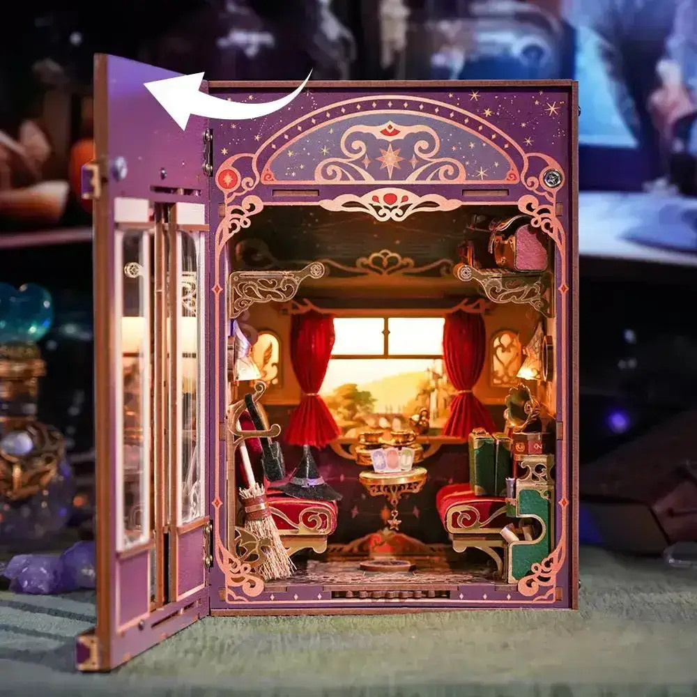 Tonecheer Book Nook - Infinity Train Cabin Kit, Magical Journey