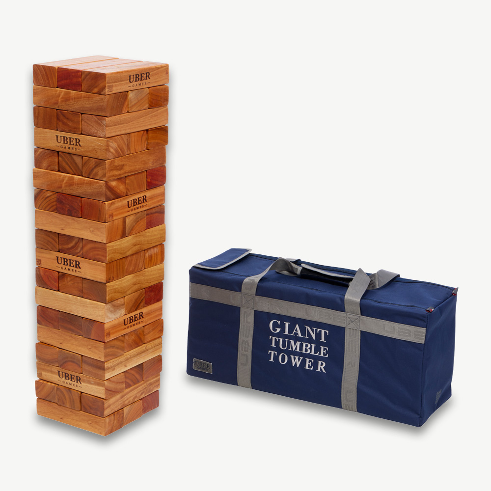 Uber Giant Tumble Tower Varnished Hardwood