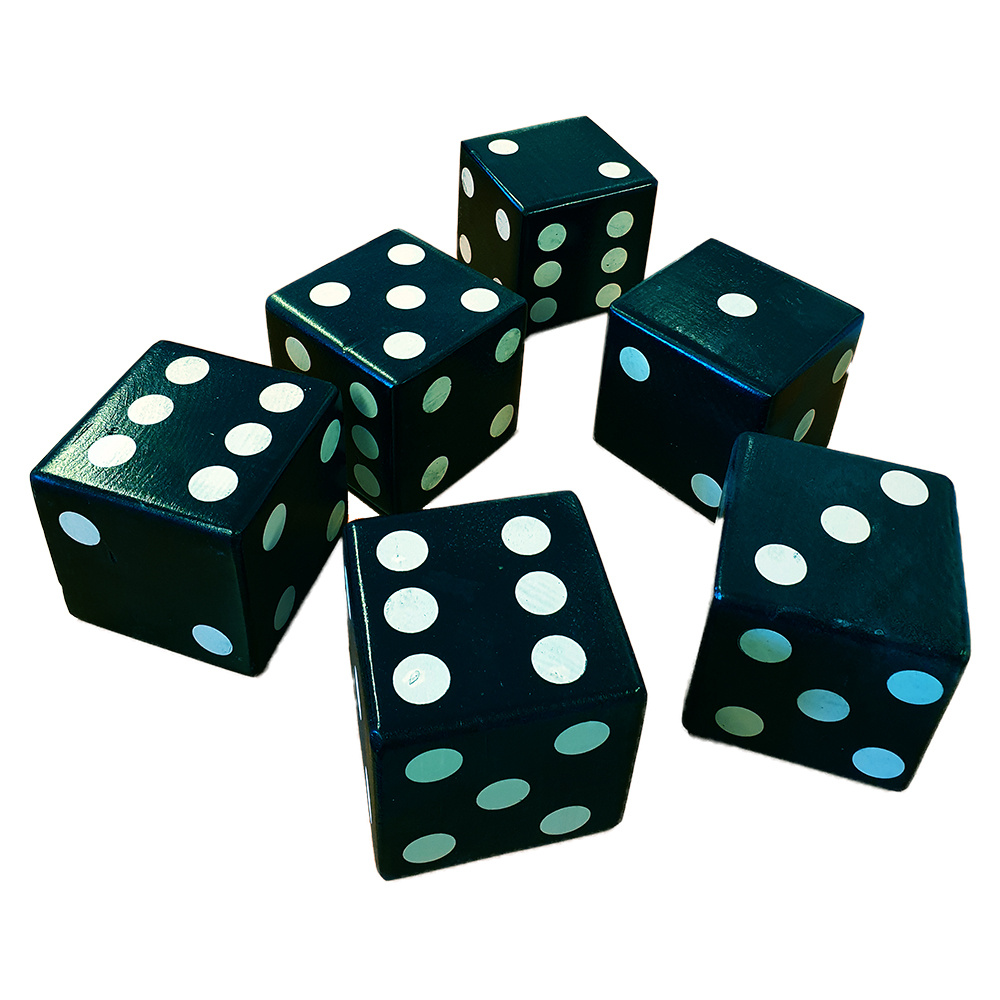 Uber Wooden Dice Gigant Black