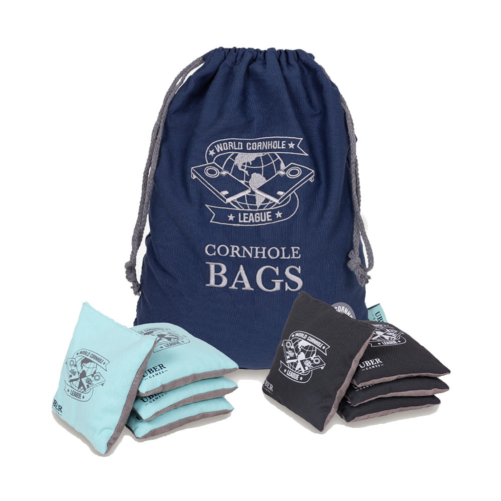 WCL Cornhole Bean Bags Green & Grey With Bag