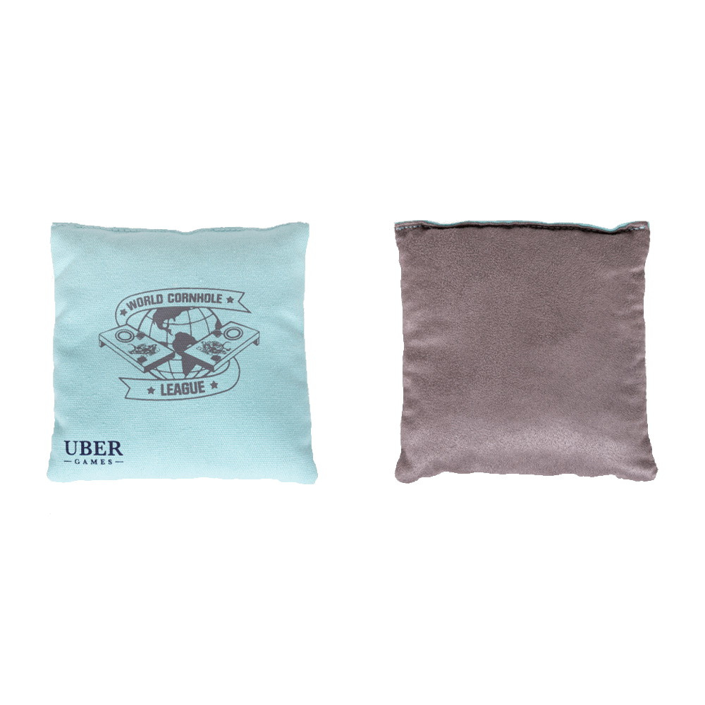 WCL Cornhole Bean Bags Green & Grey With Bag