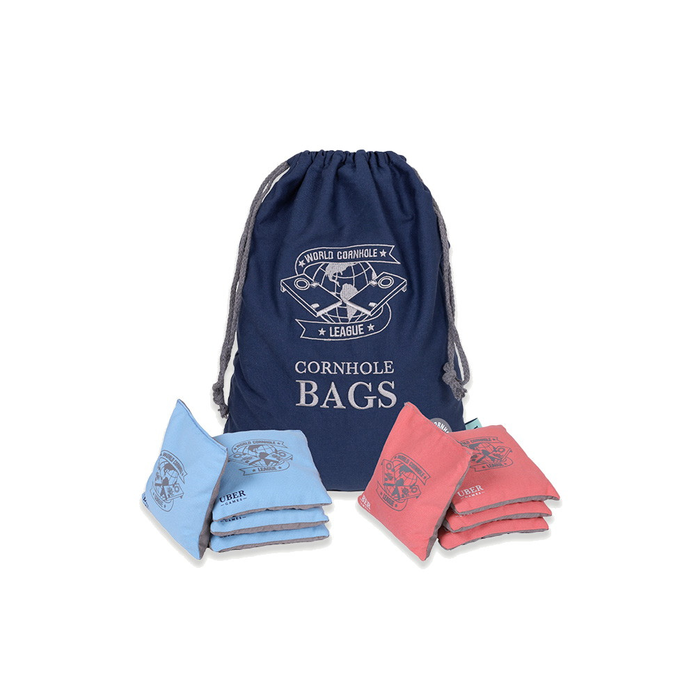 WCL Cornhole Bean Bags Sky & Coral With Bag