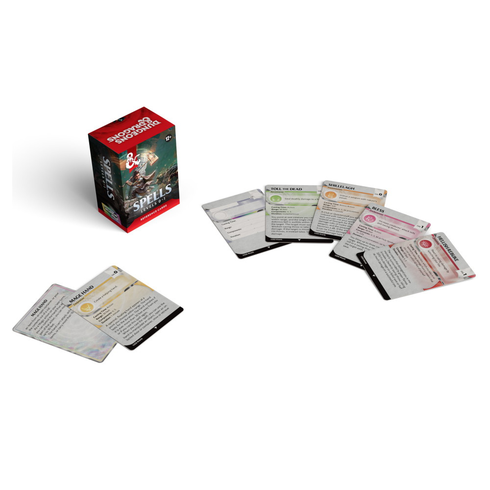 Dungeons & Dragons: Spells Levels 0-1 - Reference Cards