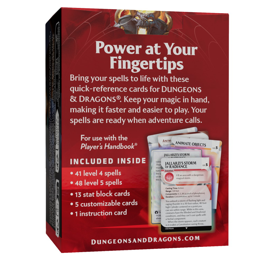 Dungeons & Dragons: Spells Levels 4-5 - Reference Cards